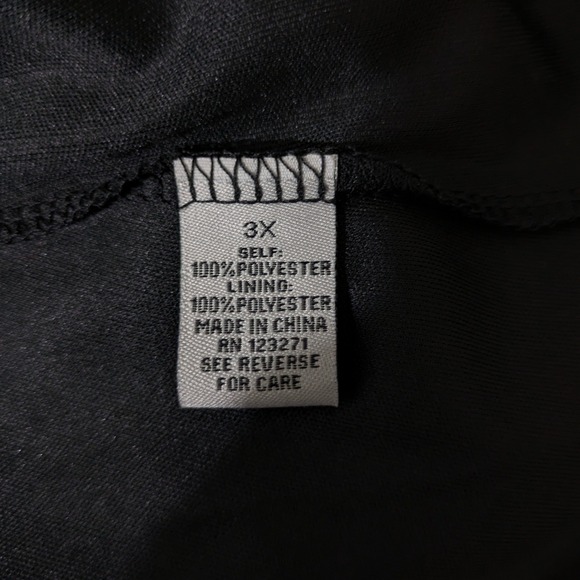 J for Justify Black Fit and Flair Pull Over Long Sleeve Womens Dress Size 3X NWT - Picture 9 of 10